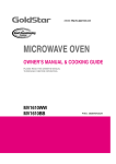 Goldstar MV1610WW Owner's Manual