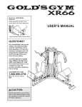 Gold's Gym XR66 GGSY69530 User's Manual