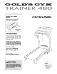 Gold's Gym GGTL39608.0 User's Manual