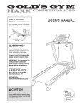 Gold's Gym GGTL90608.0 User's Manual
