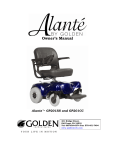 Golden Technologies ALANTE GP201CC User's Manual