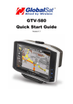GlobalSat GTV-580 Quick Start Guide