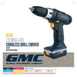 Global Machinery Company LD108V User's Manual