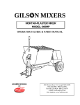 Gilson MORTAR-PLASTER 600MP User's Manual