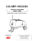 Gilson MORTAR-PLASTER 1200MP User's Manual