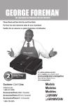 George Foreman GR180VCAN Use & Care Manual