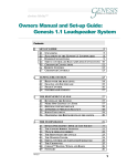 Genesis Advanced Technologies 1.1 User's Manual