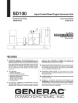 Generac SD100 User's Manual