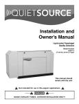 Generac Power Systems 004917-2 User's Manual