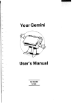 Gemini Industries Printer User's Manual