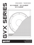 Gemini Industries GVXSERIES GVX-SUB12P User's Manual