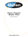 Gefen Home Theater Scaler PLUS User's Manual