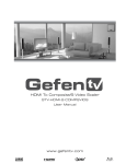 Gefen GTV-HDMI-2-COMPSVIDS User's Manual