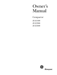 GE ZCG3500 User's Manual