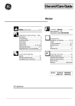 GE WA8610S User's Manual