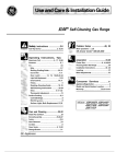 GE JGBP26 N User's Manual