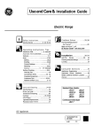 GE JBW3-4 User's Manual