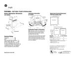 GE Profile PDW7800G User's Manual