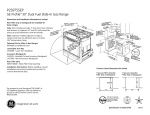 GE Profile P2S975SEPSS User's Manual