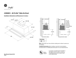 GE Profile JV396SCC User's Manual