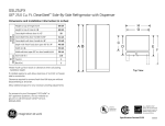 GE CleanSteel GSL25JFX User's Manual