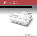 GCC Printers Elite XL User's Manual