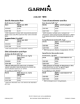 Garmin nuLink! 1695, NA Specific Absorption Rate Sheet