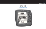 Garmin GPS 158 Owner's Manual