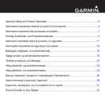 Garmin 10V Important Safety and Product Information