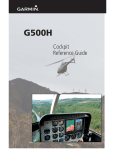 Garmin STC for Bell 206/407 Cockpit Reference Guide