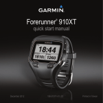 Garmin Forerunner 910XT Quick Start Manual