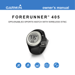 Garmin Forerunner 405 User's Manual