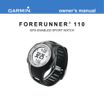 Garmin Forerunner 110 User's Manual