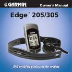 Garmin Edge 305 with Cadence Sensor Owner's Manual