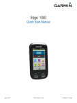 Garmin Edge 1000 GPS, EU Quick Start Manual