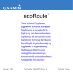 Garmin ecoRoute ecoRoute Supplement