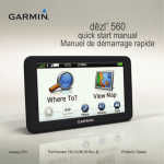 Garmin dezl 560LT Quick Start Manual