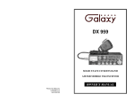 GALAXY Microsystems Galaxy SOLID STATE CITIZENS BAND AM/SSB MOBILE TRANSCEIVER DX 959 User's Manual