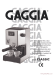 Gaggia 12700 User's Manual