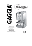 Gaggia 12300 User's Manual