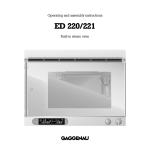 Gaggenau ED221 User's Manual