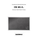 Gaggenau CK 481-6 User's Manual