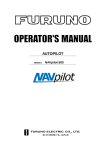 Furuno AUTOPILOT NAVPILOT-500 User's Manual