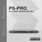 Furman Sound PS-PRO User's Manual