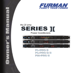 Furman Sound PL-PRO D II User's Manual