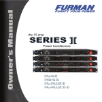 Furman Sound PL-PLUS D II User's Manual