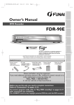 FUNAI FDR-90E Owner's Manual