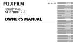 Fujifilm XF27mmF2.8 User's Manual