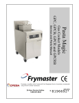 Frymaster PASTAMAGIC 8196692 User's Manual