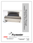 Frymaster Heated Pass Through none User's Manual